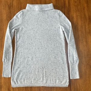 EUC Talbots size small Cashmere below hip length sweater. Fold over collar.